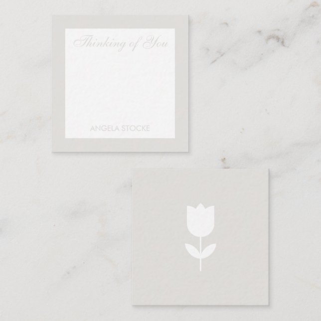 Tarjeta Pequeña Flor Retro Personalizada (Anverso / Reverso)