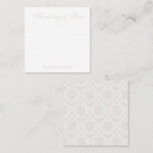 Tarjeta Pequeña Flor Retró Personalizada (Anverso / Reverso)