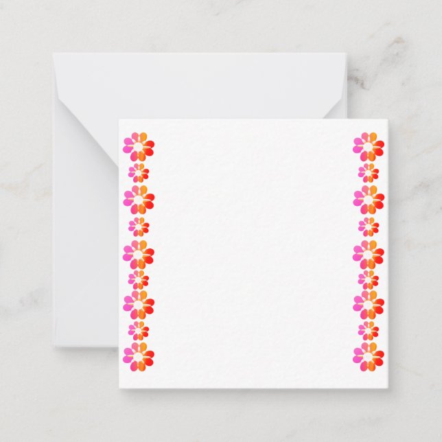 Tarjeta Pequeña Flor roja de 30 Naranjas (Anverso)