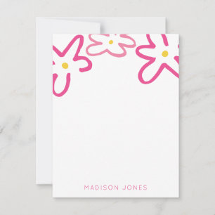 Tarjeta Pequeña Flor rosa pálida brillante personalizada
