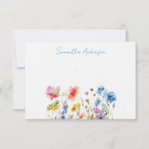 Flor silvestre acuarela personalizada