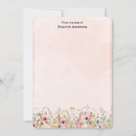 Tarjeta Pequeña Flor silvestre botánico floral personalizado moder