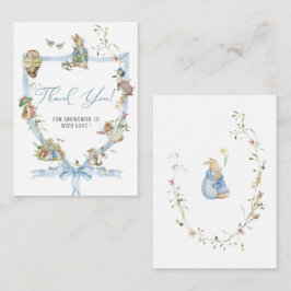 Tarjeta Pequeña Flor silvestre elegante color de agua Peter Rabbit