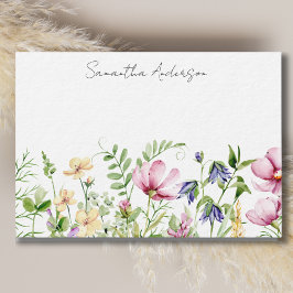 Tarjeta Pequeña Flor silvestre rosa