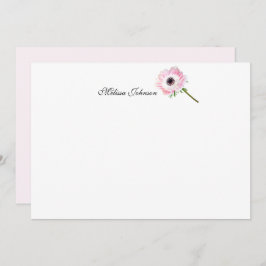 Tarjeta Pequeña Flor simple rosa suave personalizada
