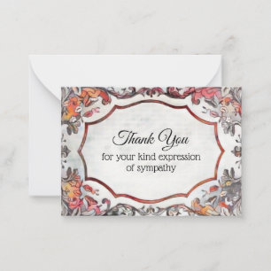 Tarjeta Pequeña Flor Vintage Y Sale En Gracias