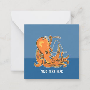 Tarjeta Pequeña Flor y arco de octopus