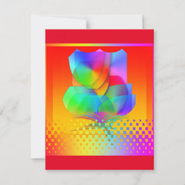 TARJETA PEQUEÑA FLORACIÓN ABSTRACTA