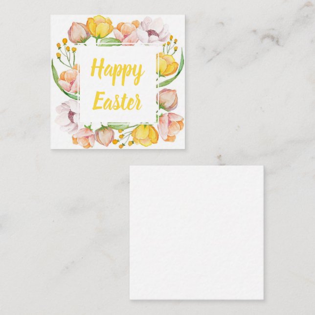 Tarjeta Pequeña floral acuarela (Anverso / Reverso)