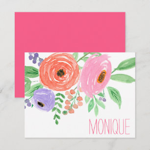 Tarjeta Pequeña Floral acuática de primavera personalizada
