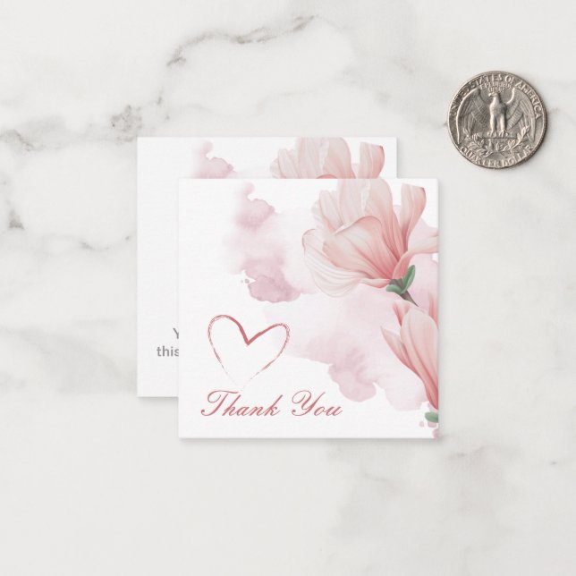 Tarjeta Pequeña Floral acuática moderna (Anverso/Reverso In Situ)