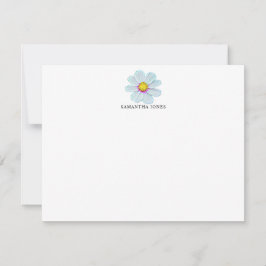 Tarjeta Pequeña Floral blanca pintada personalizada