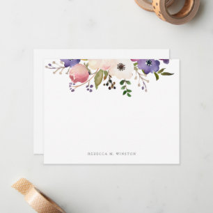 Tarjeta Pequeña Floral botánica personalizada