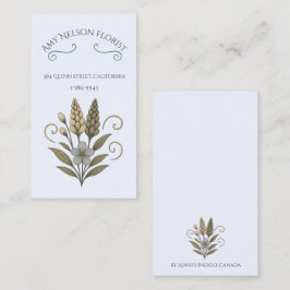 Tarjeta Pequeña Floral Boutique Business Card correspondance