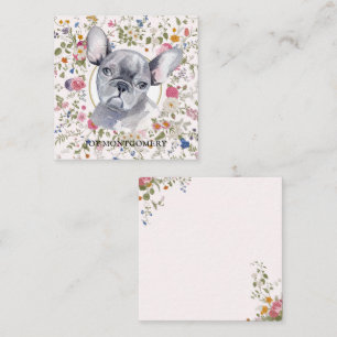 Tarjeta Pequeña Floral Bulldog francés Perro Mamá Notecard