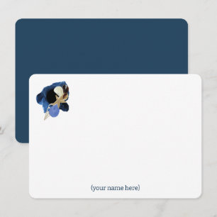 Tarjeta Pequeña Floral costero azul Japandi para cualquier ocasión