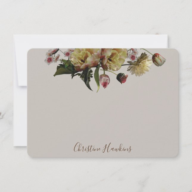Tarjeta Pequeña Floral de flor silvestre elegante personalizada (Anverso)