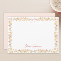 Floral de Flores Amarillas y Rosas Monogramadas co