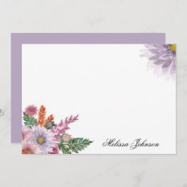 Tarjeta Pequeña Floral de lavanda suave personalizada