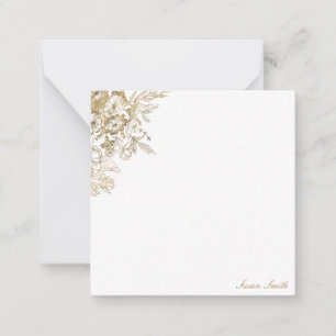 Tarjeta Pequeña Floral de oro de moda personalizada
