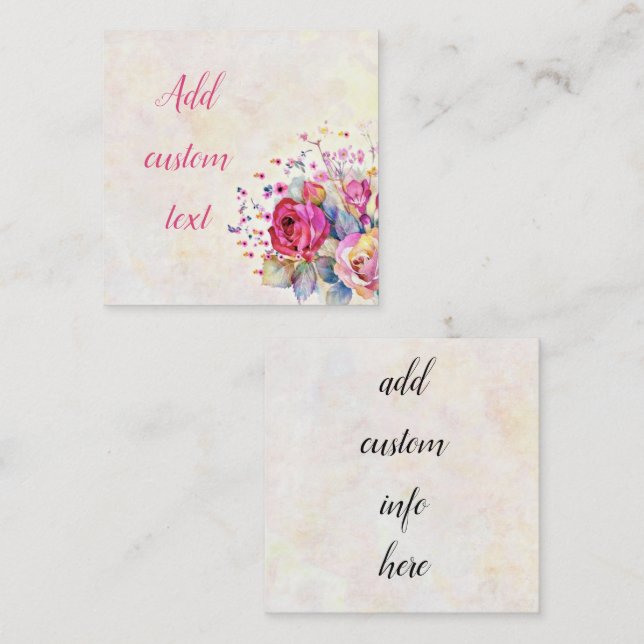 Tarjeta Pequeña Floral de primavera (Anverso / Reverso)