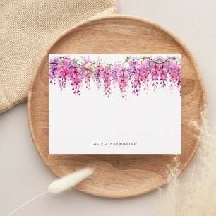 Tarjeta Pequeña Floral Lush Foliage Wisteria Agua