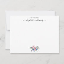 Floral morado Rubor azul rosa guión botánico