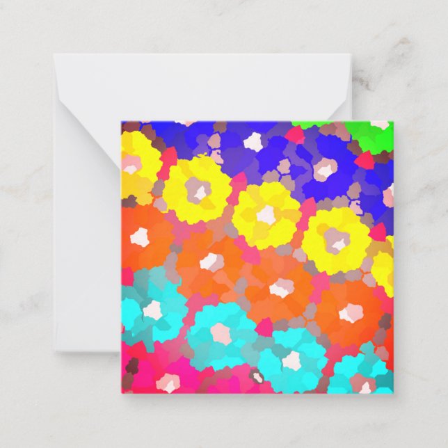 Tarjeta Pequeña Floral multicolor (Anverso)