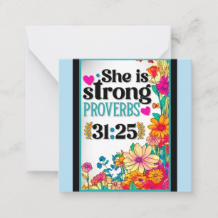 Tarjeta Pequeña Floral Retro Inspirador