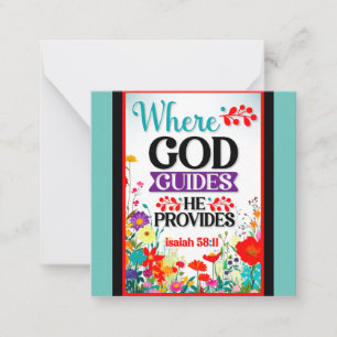 Tarjeta Pequeña Floral Retro Inspirador