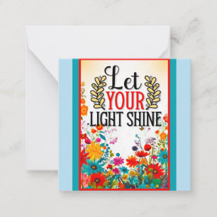 Tarjeta Pequeña Floral Retro Inspirador