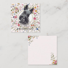 Tarjeta Pequeña Floral Scottish Terrier Dog Mom Notecard
