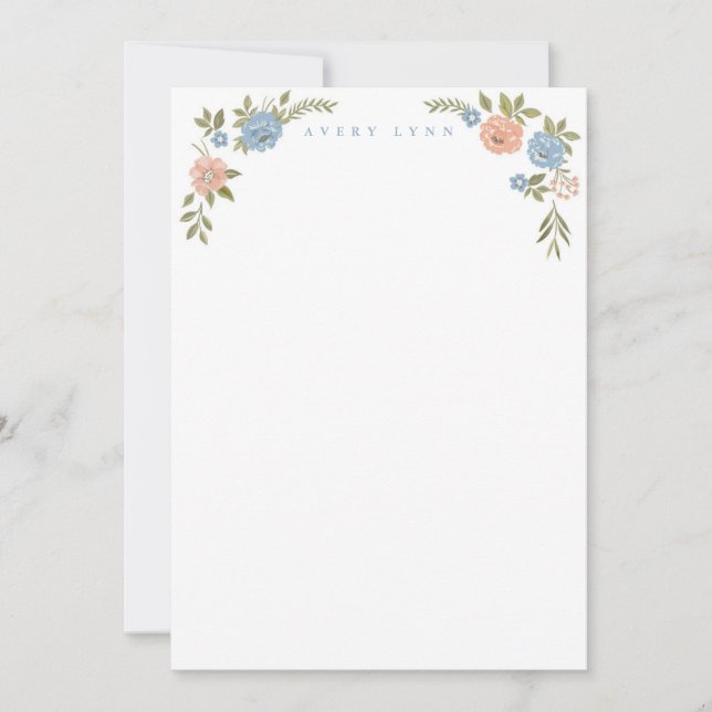 Tarjeta Pequeña Floral Vintage (Anverso)