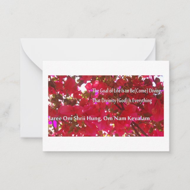 Tarjeta Pequeña Flores (Anverso)