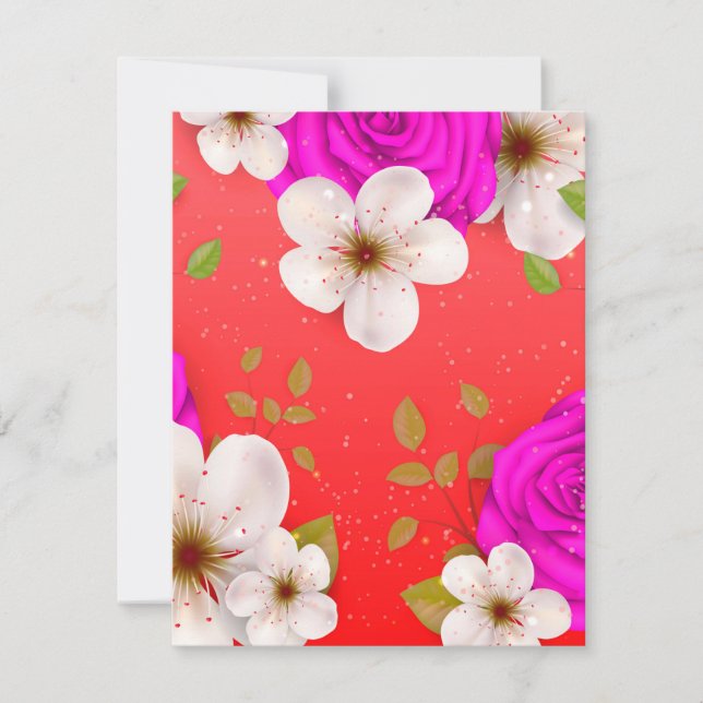 Tarjeta Pequeña Flores acuáticas 14 (Anverso)