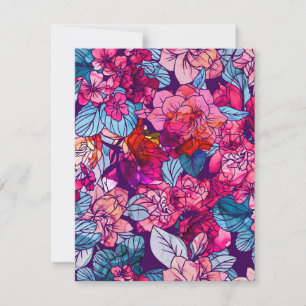 Tarjeta Pequeña Flores acuáticas 16