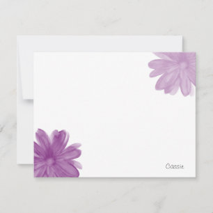 Tarjeta Pequeña Flores acuáticas de plumas