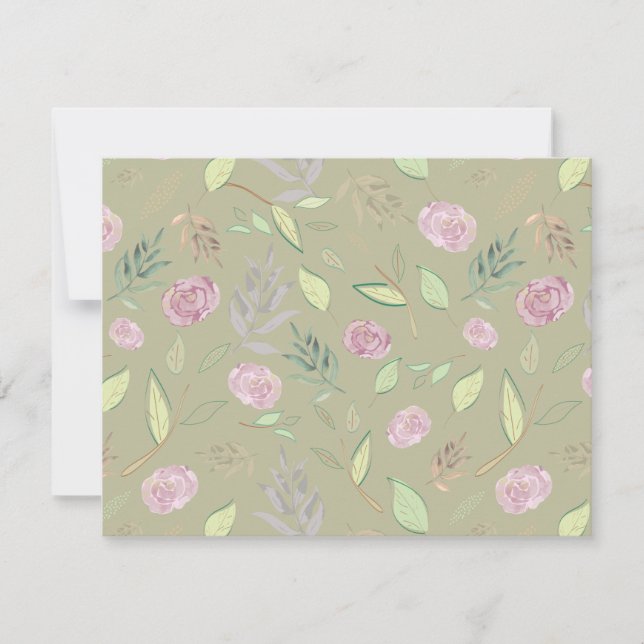 Tarjeta Pequeña Flores acuáticas festivas 5 (Anverso)