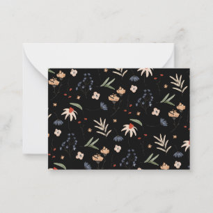 Tarjeta Pequeña Flores acuáticas simples 1