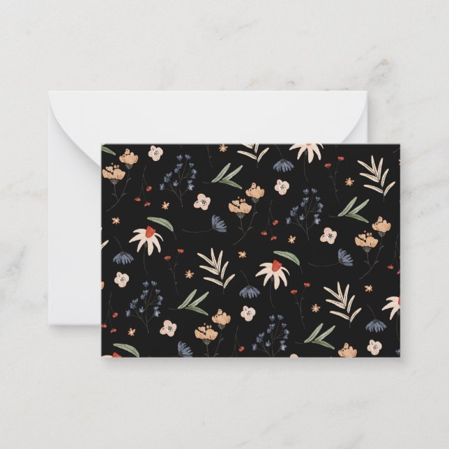 Tarjeta Pequeña Flores acuáticas simples 1 (Anverso)