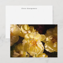 Flores amarillas elegantes y nombre personalizado