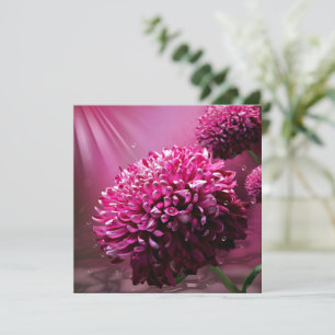 Tarjeta Pequeña Flores de Dalia