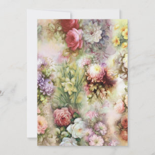 Tarjeta Pequeña Flores de época