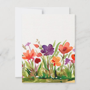 Tarjeta Pequeña Flores de jardín