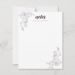 Tarjeta Pequeña Flores de magnolia elegantes personalizadas