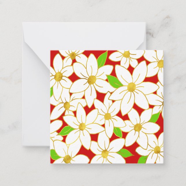 Tarjeta Pequeña Flores de vacaciones (Anverso)