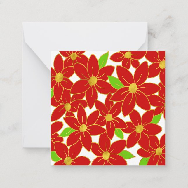 Tarjeta Pequeña Flores de vacaciones 2 (Anverso)