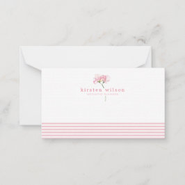 Tarjeta Pequeña Flores elegantes de pasteles rosados - Personaliza
