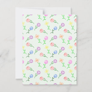 Tarjeta Pequeña Flores geométricas