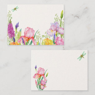 Tarjeta Pequeña Flores irlandesas acuarelas